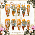 Amber Blossom protected flattened branded nail card by Pretty Girls Plants & Glam