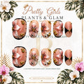 Blush Floral Medallion protected flattened branded nail card by Pretty Girls Plants & Glam