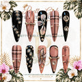 Blush Noir protected flattened branded nail card by Pretty Girls Plants & Glam