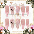Blush Petal protected flattened branded nail card by Pretty Girls Plants & Glam