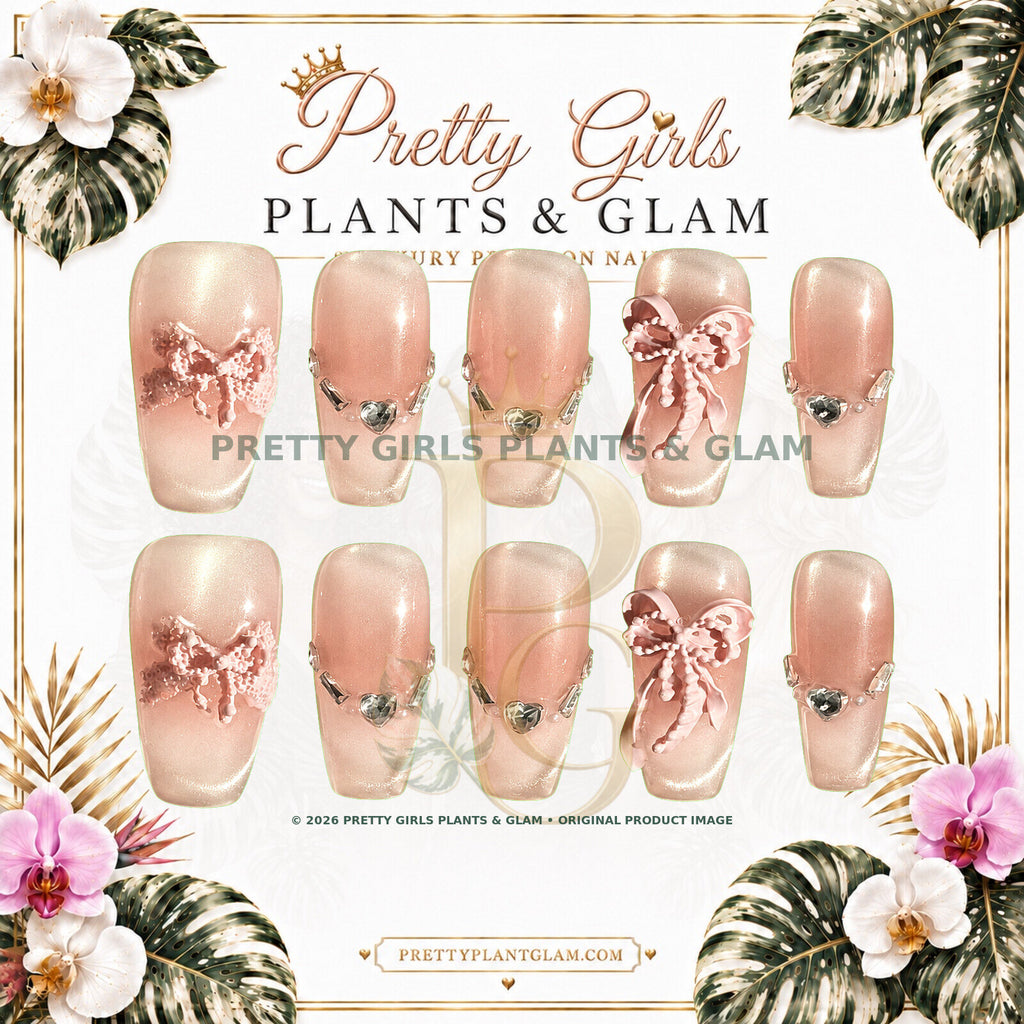 Butterfly Veil protected flattened branded nail card by Pretty Girls Plants & Glam