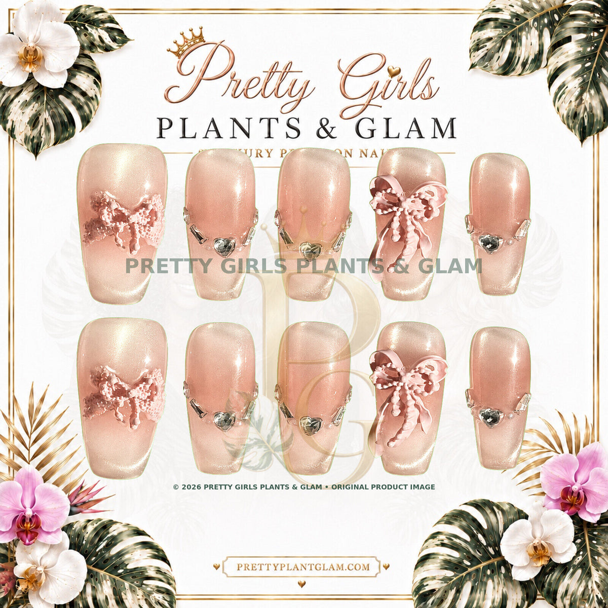 Butterfly Veil protected flattened branded nail card by Pretty Girls Plants & Glam