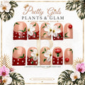 Cherry Daisy protected flattened branded nail card by Pretty Girls Plants & Glam
