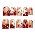 Cherry Daisy press-on nail set