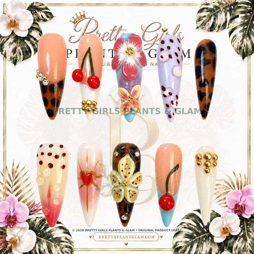 Cherry Muse protected flattened branded nail card by Pretty Girls Plants & Glam