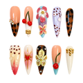 Cherry Muse neutral embellished reusable press-on nail set