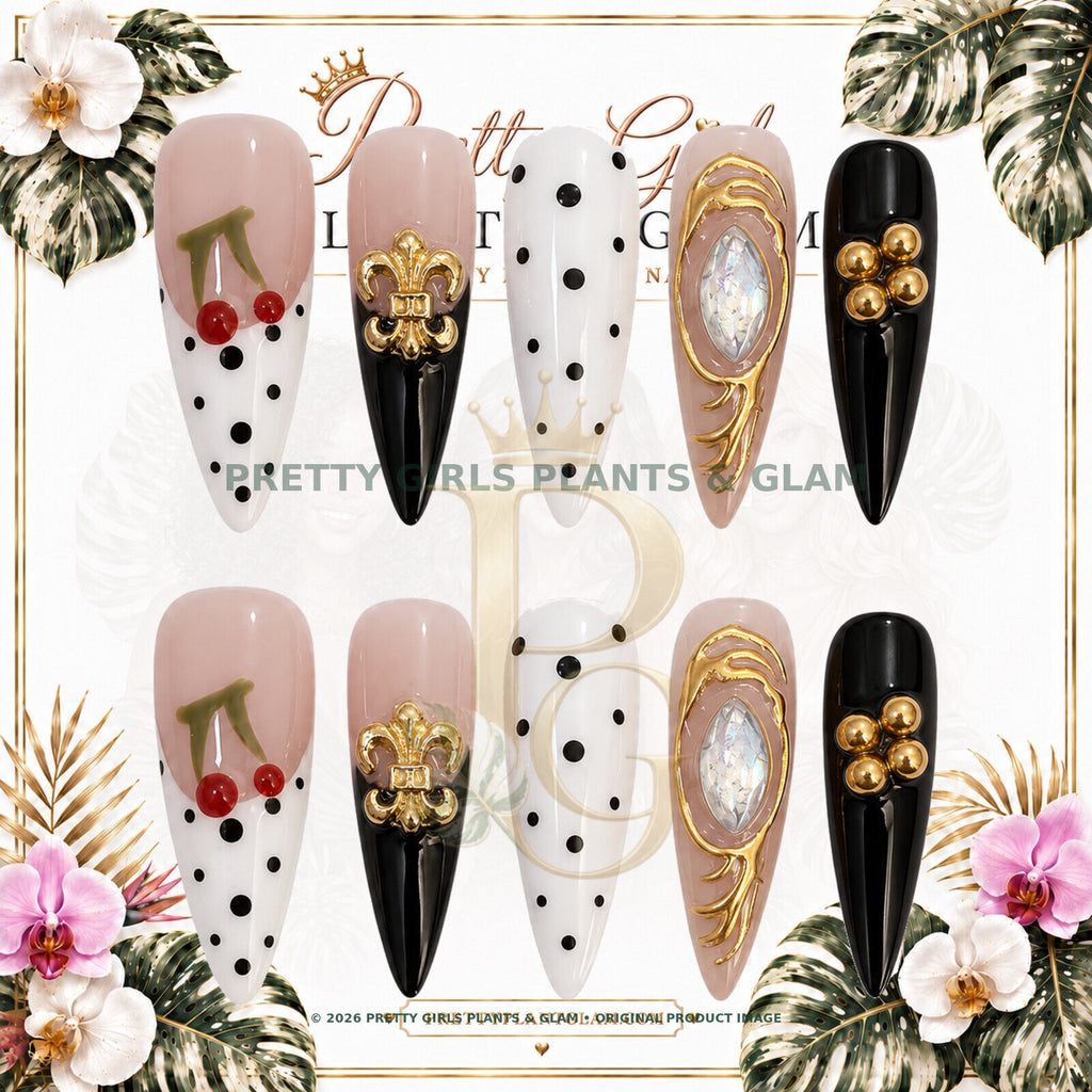 Cherry Royale protected flattened branded nail card by Pretty Girls Plants & Glam