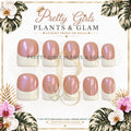 Classic Pink French protected flattened branded nail card by Pretty Girls Plants & Glam