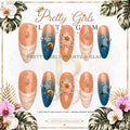 Coastal Bloom protected flattened branded nail card by Pretty Girls Plants & Glam
