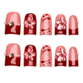 Crimson Petal French press-on nail set
