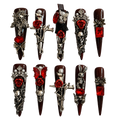 Crimson Romance red embellished reusable press-on nail set