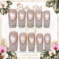 Crystal Champagne protected flattened branded nail card by Pretty Girls Plants & Glam