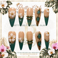 Emerald Pearl protected flattened branded nail card by Pretty Girls Plants & Glam
