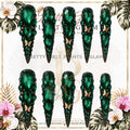 Emerald Secret protected flattened branded nail card by Pretty Girls Plants & Glam