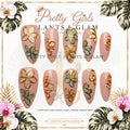 Gilded Butterfly Garden protected flattened branded nail card by Pretty Girls Plants & Glam