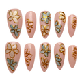 Gilded Butterfly Garden press-on nail set