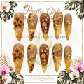 Golden Hour protected flattened branded nail card by Pretty Girls Plants & Glam