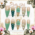 Jade Garden protected flattened branded nail card by Pretty Girls Plants & Glam
