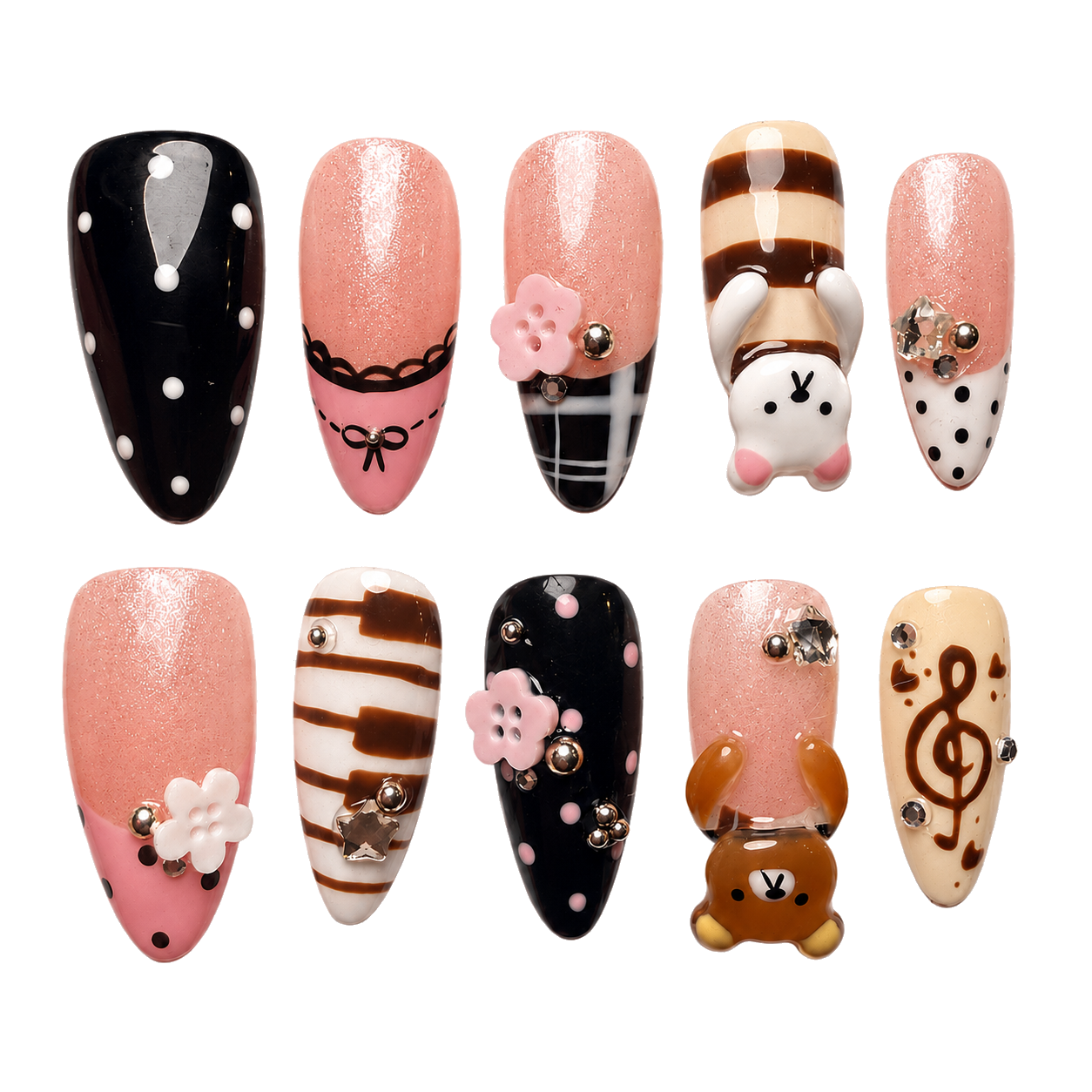 Kawaii Melody press-on nail set