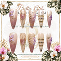 Lavender Romance protected flattened branded nail card by Pretty Girls Plants & Glam