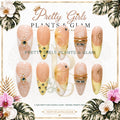 Lemon Lace protected flattened branded nail card by Pretty Girls Plants & Glam