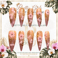 Mauve Garden protected flattened branded nail card by Pretty Girls Plants & Glam