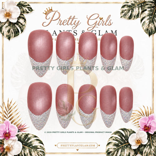 Mauve Stardust protected flattened branded nail card by Pretty Girls Plants & Glam