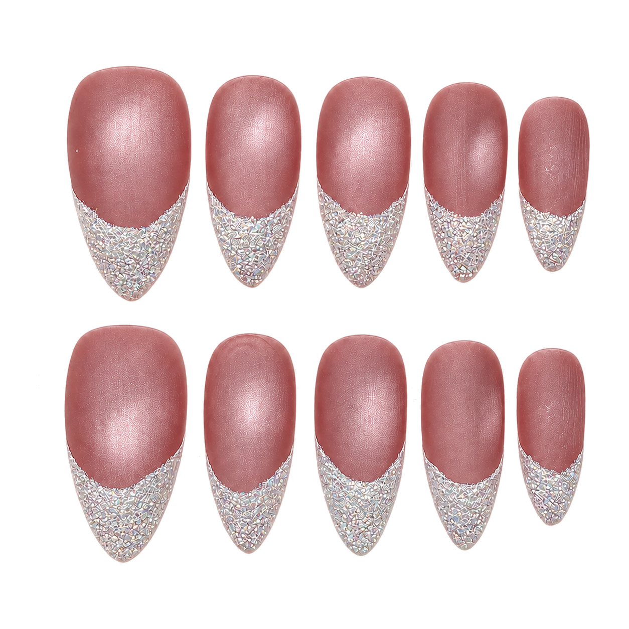 Mauve Stardust press-on nail set