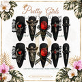 Midnight Devotion protected flattened branded nail card by Pretty Girls Plants & Glam