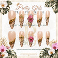 Pink Cross Bloom protected flattened branded nail card by Pretty Girls Plants & Glam
