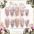 Porcelain Rose protected flattened branded nail card by Pretty Girls Plants & Glam