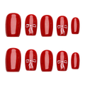 Red Ribbon press-on nail set