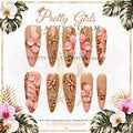 Rose Gold Bloom protected flattened branded nail card by Pretty Girls Plants & Glam