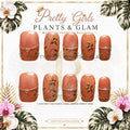 Rose Gold Vine protected flattened branded nail card by Pretty Girls Plants & Glam