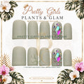 Sage Crystal protected flattened branded nail card by Pretty Girls Plants & Glam