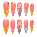 Sunset Petals pink sculpted reusable press-on nail set
