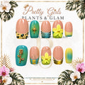 Tropical Garden protected flattened branded nail card by Pretty Girls Plants & Glam